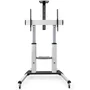 Tooq FS20300M-B Soporte de Suelo con Ruedas Inclinable Ajustable para TV 60-100" hasta 100kg con Bandejas DVD y Webcam
